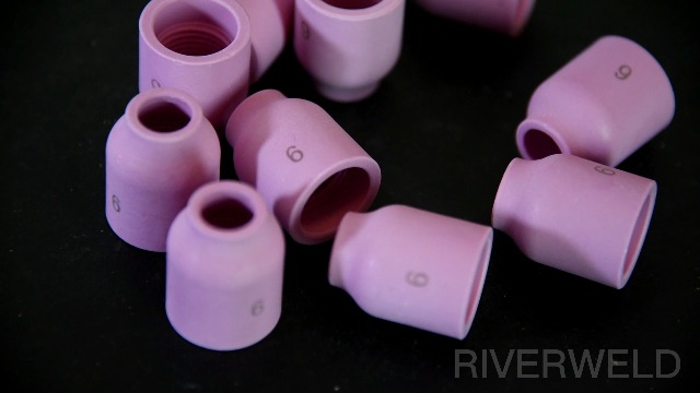 RIVERWELD TIG Gas Lens Alumina Nozzle Ceramic Cup 53N60 6