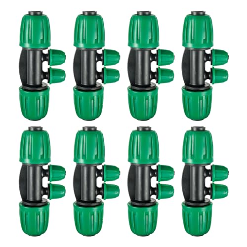 Image of 10 Pcs 1/2 to 1/4 inch Garden Hose Tubing Irrigation Fittings,4-Way Anti-Leak 1/2