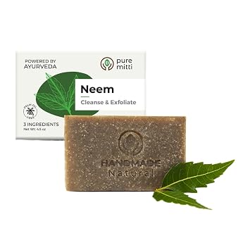 Neem Soap Bar, Handmade Ayurvedic Face and Body Cleanser