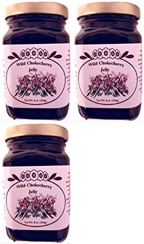Bounty Foods Montana Chokecherry Jelly - 9 Ounce 3 Pack Wild Grown (ChkJelly 3-9)