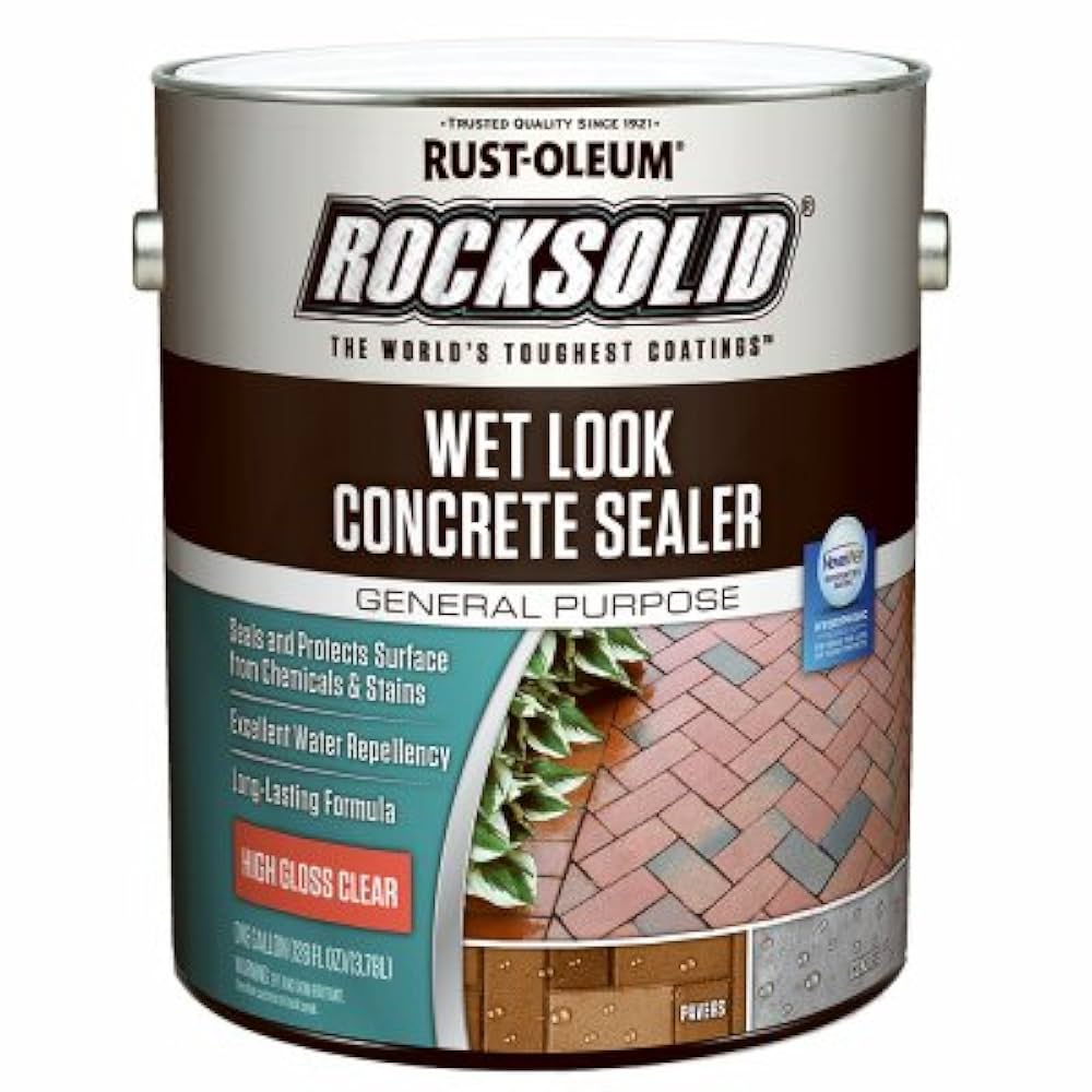 ゆぅ Rustoleum 317927 1 Gallon Rocksolid Wet Look Concrete