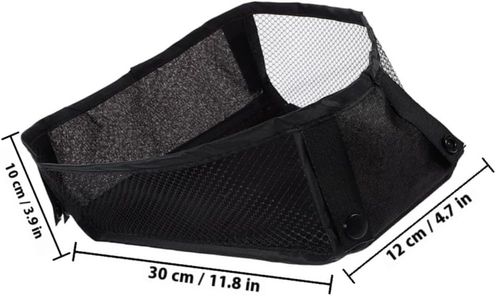 TOYANDONA 2pcs Stroller Organizer Mesh Storage Bags with Oxford Cloth Board, Hanging Diaper Bag Tote for Essentials and Snacks, Stroller Pouch for Travel