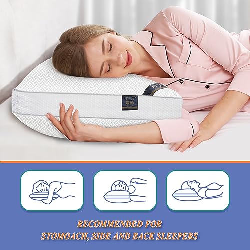 MZOIMZO Luxury Comfy Hotel Collection Bed Pillows for Sleeping- Firm King Size Set of 2, Gusseted Cooling Side Mesh Design with Premium Down Alternative Filling for Back, Stomach or Side Sleepers by MZOIMZO - Image 5