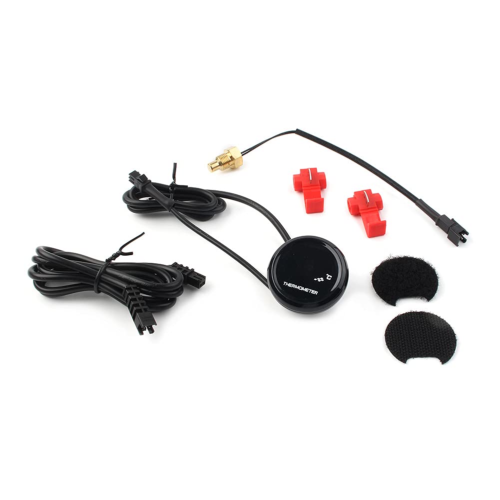 GZYF Motorcycle LCD Digital Gauge, Thermometer Water Temperature Displayer Instrument Universal
