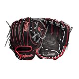 Wilson Herren A1000 X2 w (IF) Baseball-Handschuh, Black/Red/Grey-Pedroia Fit, 11