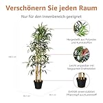 Amazon Basics künstliche Bambus pflanze mit Kunststoff-Blumentopf, 100 cm, Grün – Bild 3