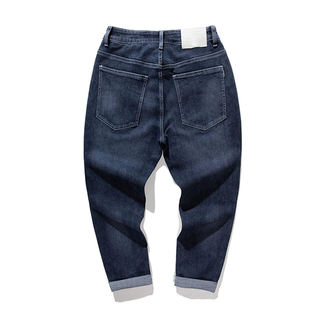 Vogrtcc Jeans da Uomo Pantaloni in Denim di Grandi Dimensioni Jeans Dritti