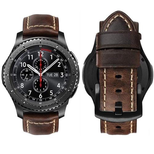 Bracelet Cuir 22mm MroTech pour Samsung Galaxy Watch 46mm Finition Haute Horlogerie
