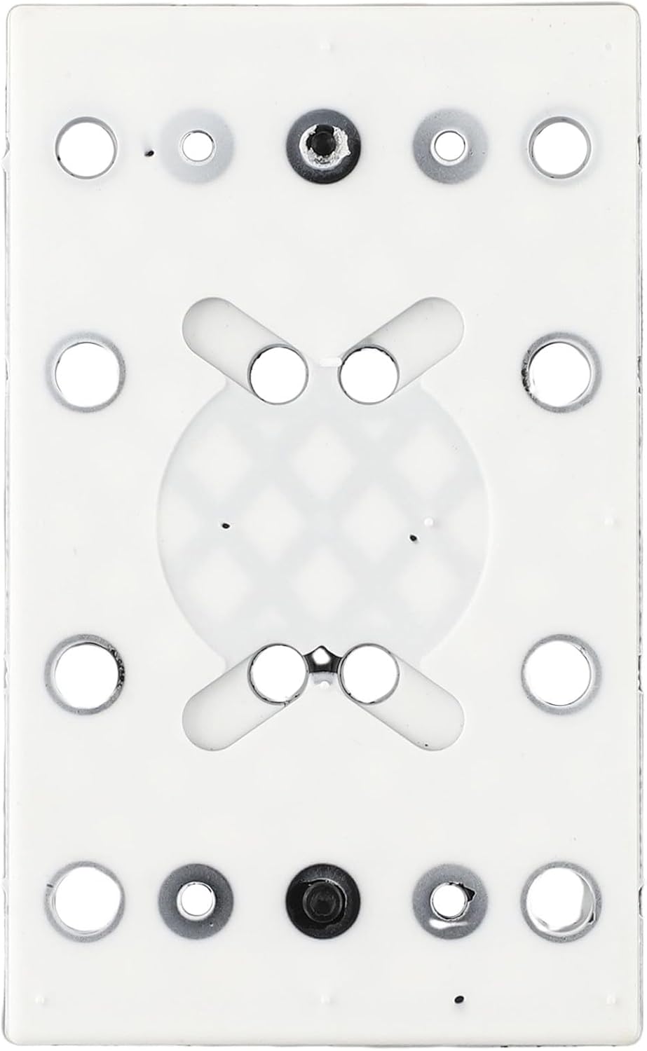 130x80mm Sanding Pad with 12 Holes, Square Backing Plate for RTS 400 REQ Sander, PU Foam and Nylon Replacement Disc, Stable Performance for Professional Use, White and