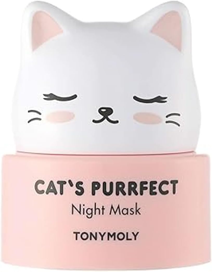 Cat’s Purrfect Night Sleeping Mask – Hydrating Overnight Face Mask with Collagen & Botanical Extracts – Korean Skincare to Strengthen, Soften & Nourish Skin, 50g