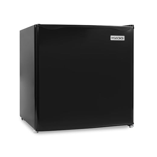 Igloo 1.6 Cu.Ft Mini Fridge with Freezer- Single Door Compact Refrigerator with Glass Shelves for Homes, Dorms & Offices- Keep Snacks, Drinks & Frozen Foods Cool with Temperature Control Fridge- Black