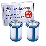 trade-shop - 2 filtri combinati (prefiltro + filtro hepa/filtro pieghevole) compatibili con aspirapolvere black & decker sostituisce n541343, n524519, n508033