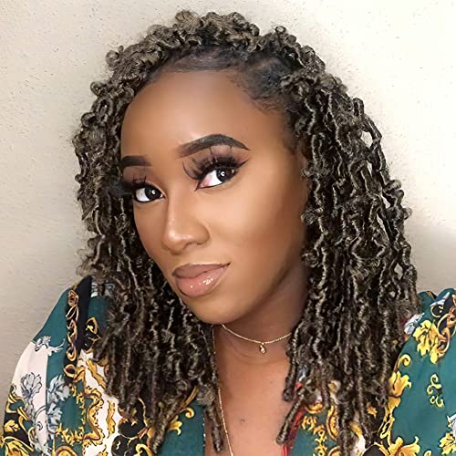 Niseyo 6 Packs Butterfly Locs Crochet Hair 12 Inch Pre Looped Distressed Locs Crochet Braids (M27)