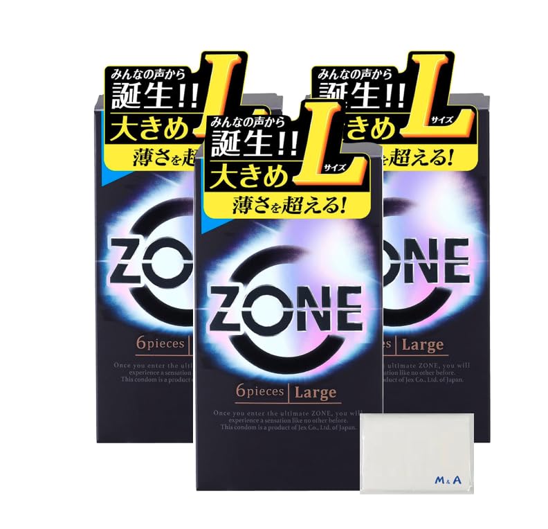 Amazon | まるで生感覚【ZONE (ゾーン)】コンドーム Lサイズ 6個入 3個  