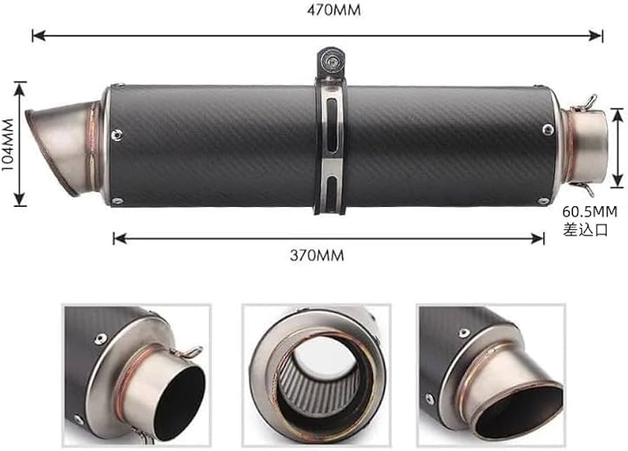 Amazon | SunshineLife スリップオンマフラー バイク