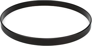 22" Maple Bass Drum Hoop for Bass Drum Customization, Black (SC-22BK) | 8-Ply Black Lacquer Wooden Hoop with Rounded Edge for Bass Drum Claws, Drum Accessories Replacement Rim for Drum Set Kits