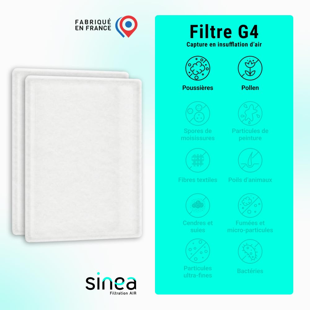 Top Filter - Filtre VMC G4 x2 et M5 pour UNELVENT IDEO 325 ECOWATT - Dimensions 400 x 202 x 24 Top Filter - Filtre VMC G4 x2 et M5 pour UNELVENT IDEO 325 ECOWATT - Dimensions 400 x 202 x 24