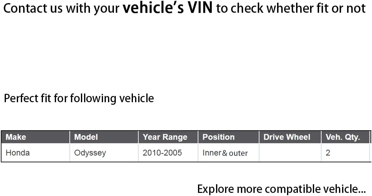 4pc Front Outer Inner Tie Rod End Kit ES800224 EV800226 for Honda Odyssey 2005 2006 2007 2008 2009 2010, Steering Front Outer Tie Rod Ends and Front Inner Tie Rod Ends for Honda Odyssey