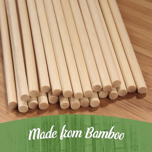 BambooMN - 5mm Semi-Point Multipurpose Tornado Potato Bamboo Skewers - 15" (38cm) - 100 Pieces