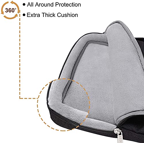Image of MOCA 13.3-14 inch Laptop Sleeve - Waterproof Nylon Protective Case with Soft Velvet Interior for MacBook Pro 14 inch, MacBook Air & Laptops -Black, 13.3 Inch