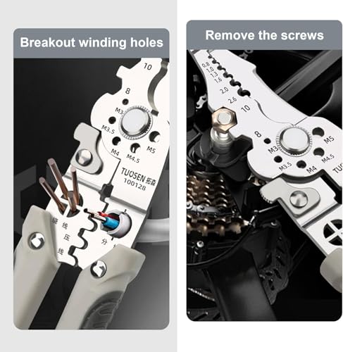 Image of Voroly All in 1 Multifunction Stainless Steel Wire Stripper /Wire Crimping Tool, Wire Cutter, Wire Crimper, Cable Stripper, Wiring Tools and Multi-Function Hand Tool (Wire Stripper Tool)
