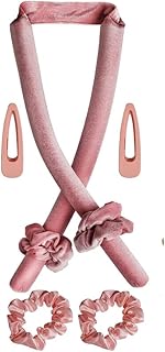 Namolit Kit de ondulação de cabelo sem calor para cabelos longos modelador de cabelo sem calor com faixas de cabelo clipes para dormir durante a noite rolos de cabelo de espuma EVA ondulados 8P