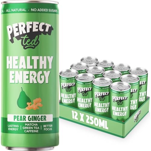 Boisson Énergisante Saine PerfectTed Poire Gingembre canette 250ml
