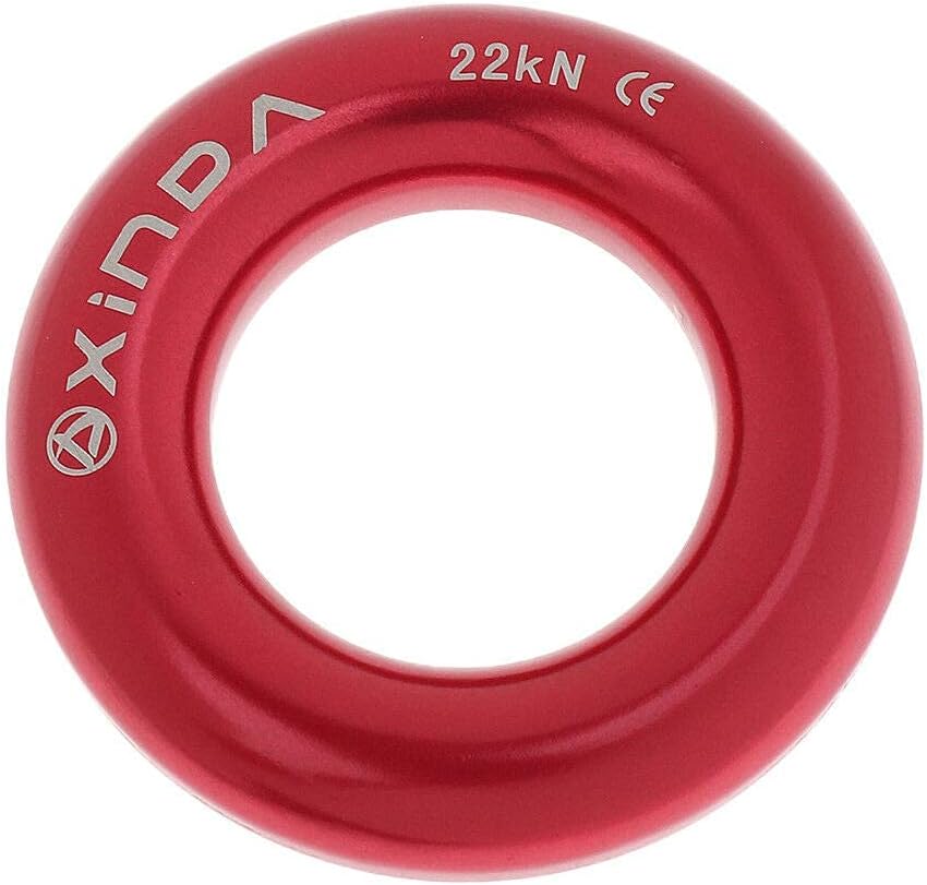 Ubersweet® Imported 22KN Climbing Rappel Ring Bail-Outs Rigging - Red 5cm_18044