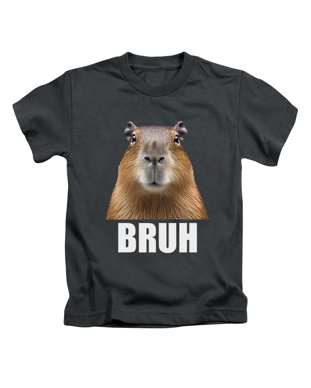 Taylor Brown Unisex Black Bruh, Capybara, Meme Novelty Silly Weird Animal Capybaras Tee T-Shirt Funny T Shirt Top