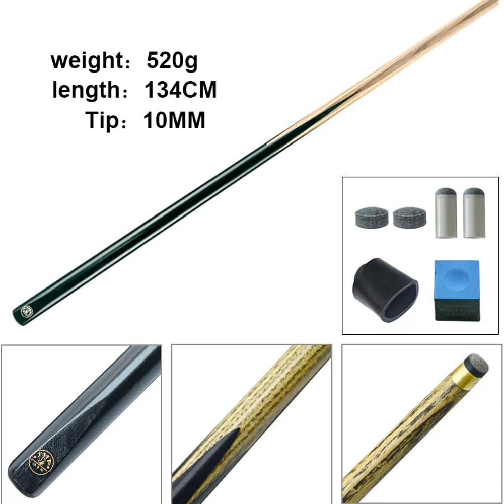 Lot de 2 queues de Billard, Gain de Poids 100CM/120CM/134CM idéales pour Les espaces restreints et Les Adolescents 2 pièces Embout 10MM(Color:134CM)