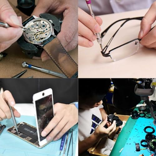 1000 Stück Kleine Schrauben Sortiment Kit, M1.2 M1.4 M2 Winzige Mikroschrauben Set, Uhrenbrille Computer Ersatzschrauben, Winzige Reparaturschrauben Set mit Schraubendreher Pinzette, Silber Schwarz