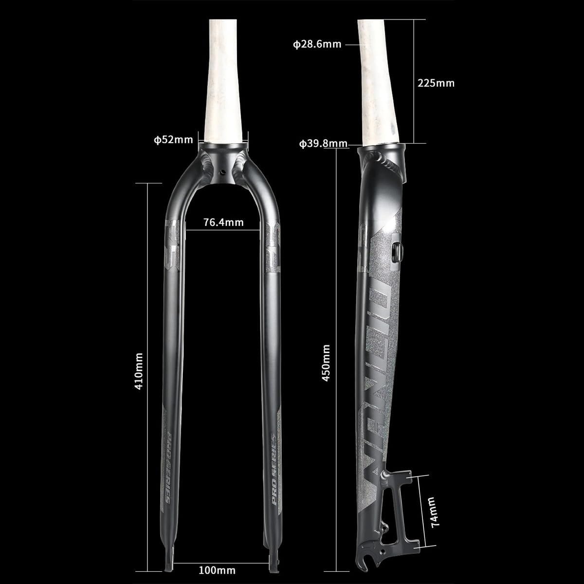 Aluminum Alloy Mountain Bikes Rigid Fork 26" 27.5" 29" Universal 1-1/8'' Straight 1-1/2" Tapered Bikes Fork Disc Brake Bike Front Fork Quick Release 9 * 100mm(Tapered,27.5in)