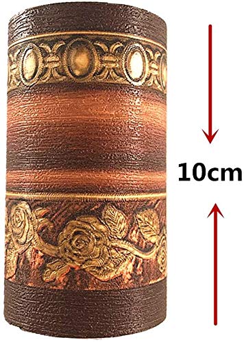 Itta Extra Long 4.2"X196.8" Self Adhesive Peel And Stick Waterproof Wallpaper Border 3D Pattern Wall Decor Removable Kitchen Bathroom Tiles Stickers, Light Brown #TOP3