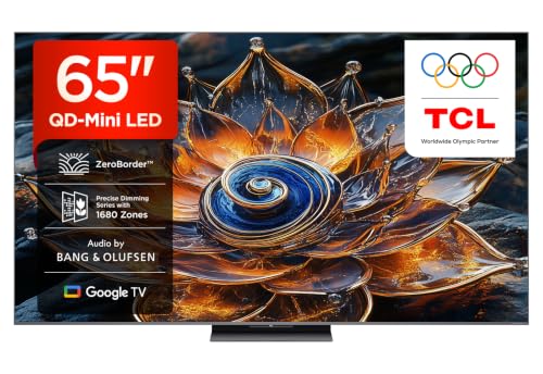 TCL 65Q8C – Smart TV QD‑Mini LED 4K HDR10+ da 65", 4.500nit, ZeroBorder | Dolby Vision IQ & Atmos, CrystGlow WHVA Panel, 144Hz Motion Clarity Pro, Audio by Bang & Olufsen