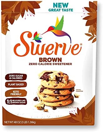 Swerve Ultimate Sugar Replacement Sweetener, Brown Sugar Substitute, Zero Calorie, Keto Friendly, Zero Sugar, Non-Glycemic, Gluten Free, 48 ounces