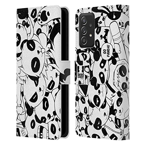 Étui Samsung A53 5G Head Case Designs - Portefeuille Cuir Motif Panda