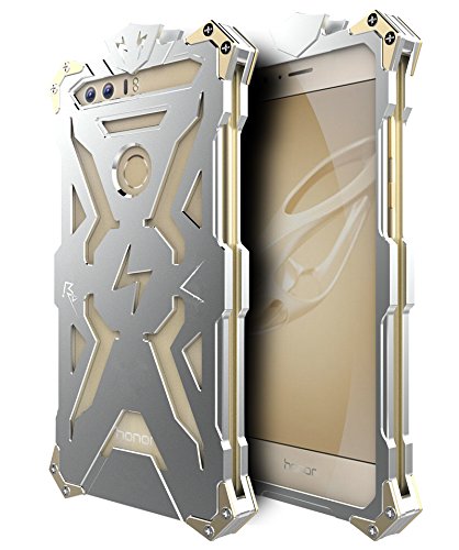 Carcasa protectora de metal de aleación de aluminio con diseño hueco de Bpowe para Huawei Honor 8, compatible con Huawei Honor 8 (fabricado en polímero Silicona Microfibra. Aluminio)
