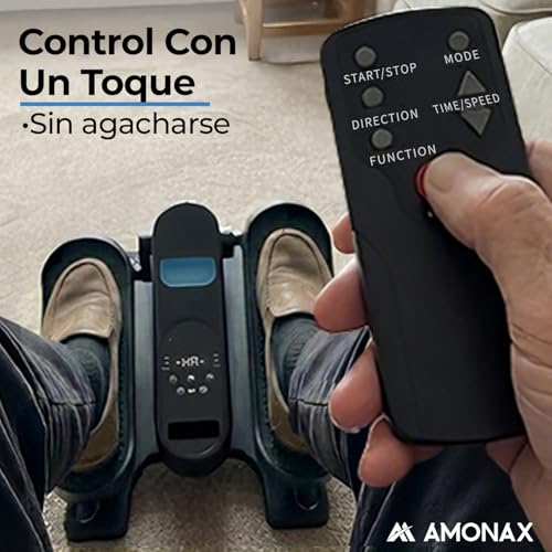 Miniatura 3 de Amonax Pedaleador Eléctrico Motorizado, Elíptica Para Pedalear Sentado, Mini Pedaleador Para Ancianos, Ejercitador De Piernas Cardiovascular Debajo Del Escritorio Para Casa Negro Azul