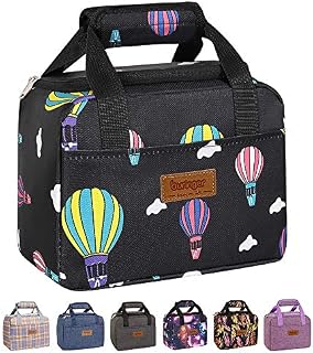 Buringer Cute Insulated Lunch Bag Box Cooler Tote Bento Container with Front Pocket