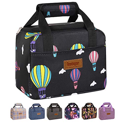 Buringer Cute Insulated Lunch Bag Box Cooler Tote Bento Container with Front Pocket