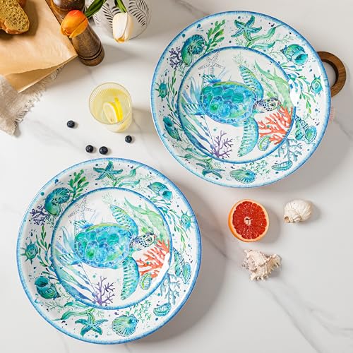 Set De 2 Tazones Grandes De Melamina Coastal 13.75 Pulgadas miniatura 3
