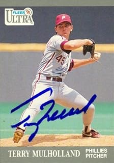 Autograph Warehouse 45391 Terry Mulholland Autographed Baseball Card Philadelphia Phillies 1991 Fleer Ultra No .269