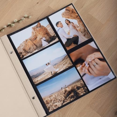 Álbum de fotos personalizado de 4 x 6 pulgadas, archivador de 10 x 15 cm para bodas 6