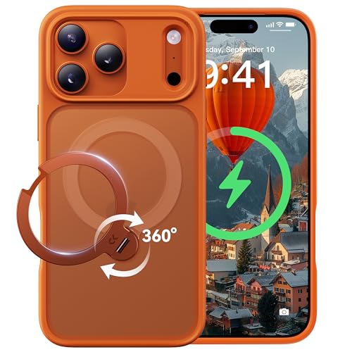 �y2025�ō�����&��_360�x��]�zCASEKOO iPhone 17 Pro �p �P�[�X MagSafe�Ή� �ČRMIL�K�i 360°�S�����ϏՌ� �y���c�����E�p�x���R�����z�ő�25W�}���[�d�Ή� �w��h�~/�}�b�g�d�グ/���ϖh�~/������ ���b�v�z�[��