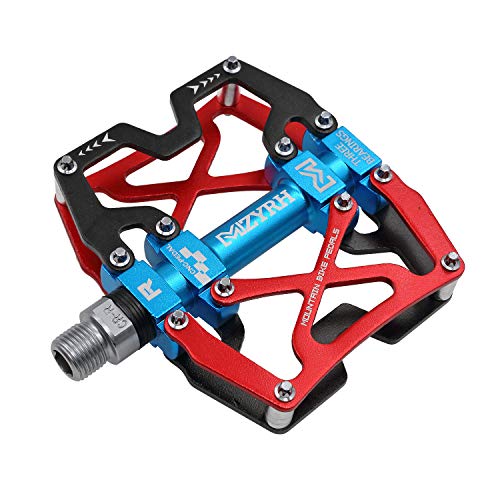 MZYRH Mountain Bike Pedals, Ultra Strong Colorful CNC Machined 9/16" Cycling Sealed 3