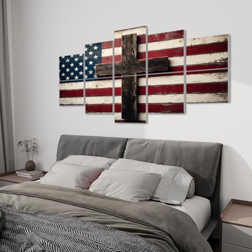 10 Pack Paneles Acústicos Decorativos con Bandera Americana Rústica de Madera miniatura 6