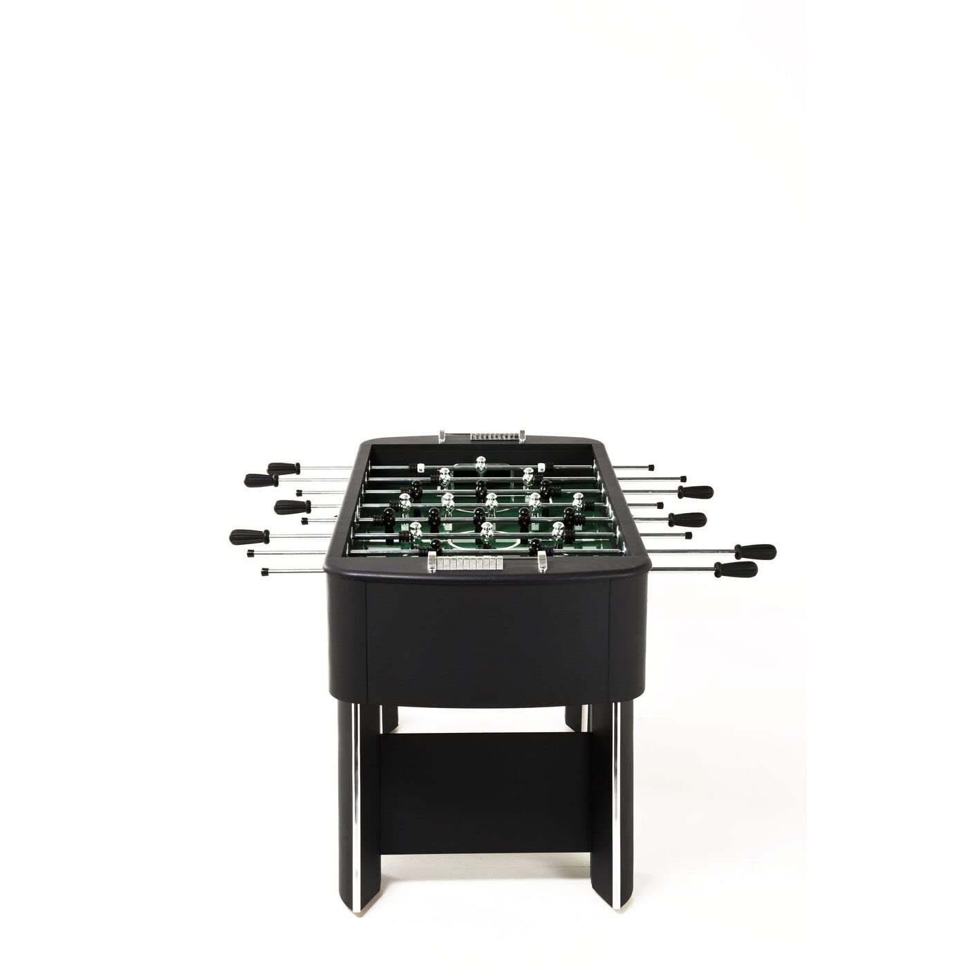 Kare Design Kicker Style , Calcio da Calcio, con 4 Palline, Nero/Argento, 90x125x145 cm (AxLxP)