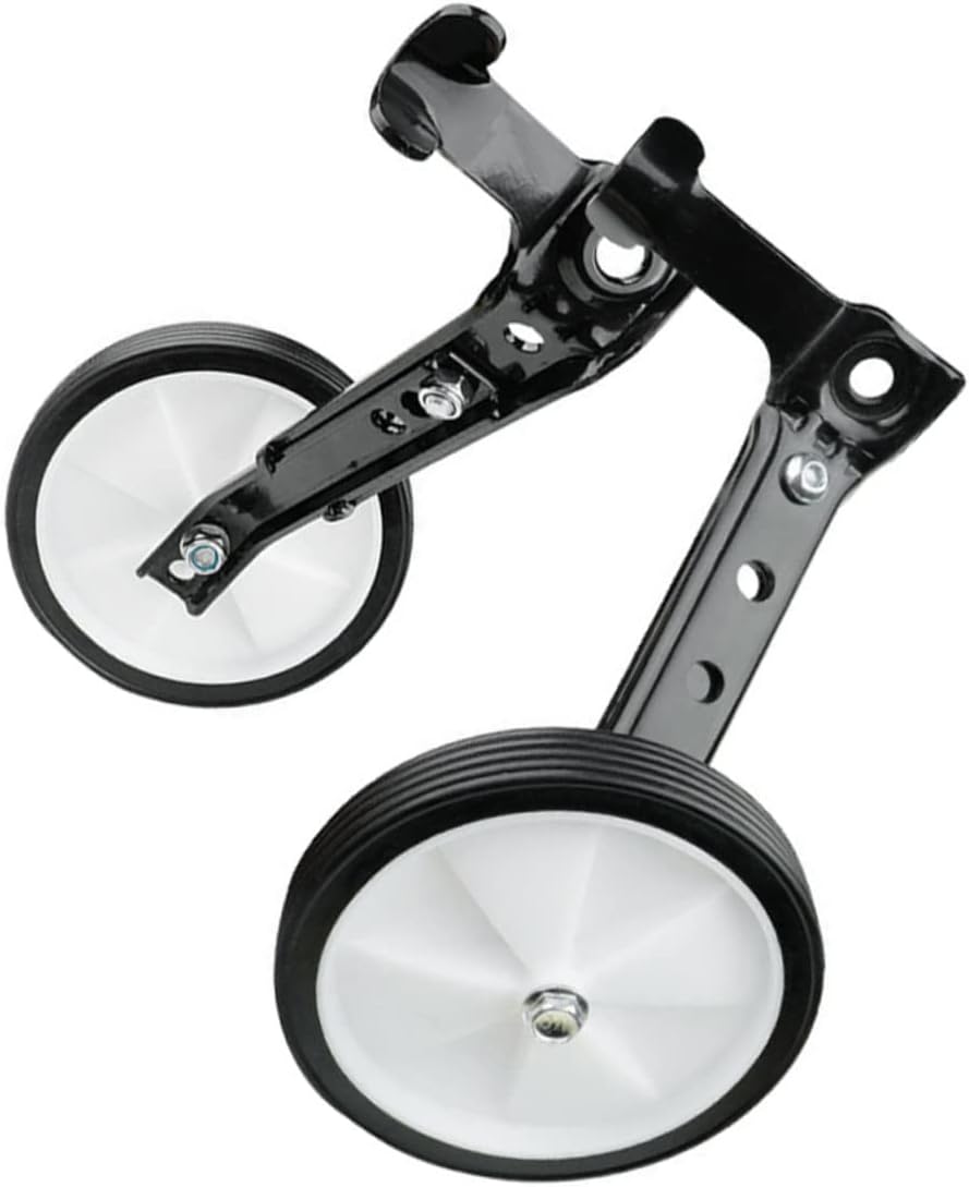 Boy Girl Bike Training Wheels Heavy Duty Auxiliary Stabilizers for Balance Easy to Install Thicker Design for Stability Beginner Riders Black