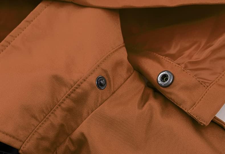 Chrisuno Women's Double Breasted Trench Coats Mid-Length Belted Overcoat Long Dress Jacket with Detachable Hood - Image 2