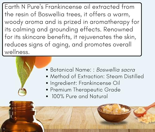 Image of Earth N Pure (Frankincense,peppermint & Lavender) Essential Oils | Pack Of 3 (15 ml each) | 100% Pure, Undiluted, Natural And Therapeutic Grade - Perfect for Aromatherapy, Skin Therapy & More